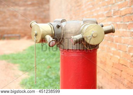 Red Fire Hydrants For Fire Anticipation. Maintenance