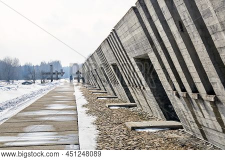Khatyn, Belarus - March 13, 2021 State Memorial Complex. The Burned Villages. Victims Of The Second