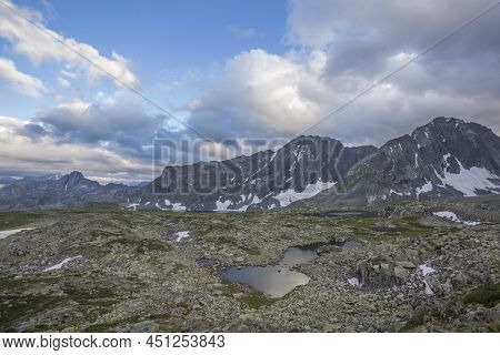 Yeshtu Valley. Mountain Altai Landscape. Russian Nature