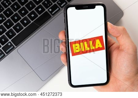 Billa Mobile Application Of Grocery Chains. A Mobile App For Paying And Ordering Products And Goods 