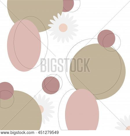 Brown Spots For Paper Design. Abstract Elegant Background. Fashion Minimal Print. Bauhaus Brochure. 