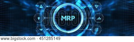 Mrp Material Requirement Planning Manufacturing Industry Business Process Automation.3d Illustration