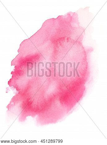 Watercolour Background, Hand Draw Illustration, Splashes And Spot, Magenta Color