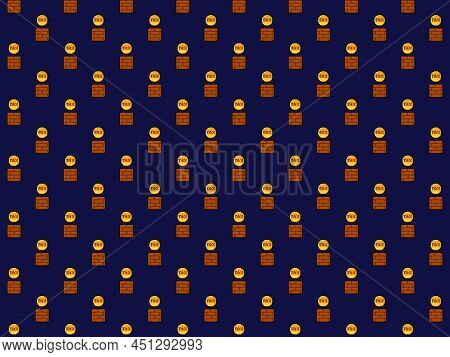 Pixel Tax Coin From Gaming Block Background - High Res Seamless Pattern