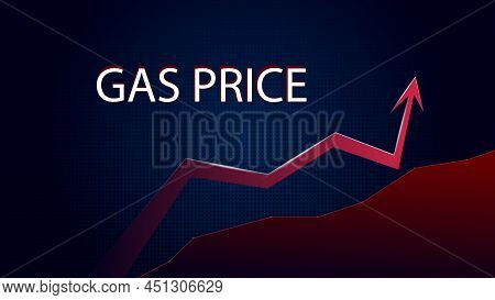 Price Gas Rising Red Vector & Photo (Free Trial) | Bigstock