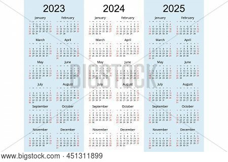 Calendar Planner 2024, 2025, 2026, Corporate Design Planner Template. Week Starts On Sunday