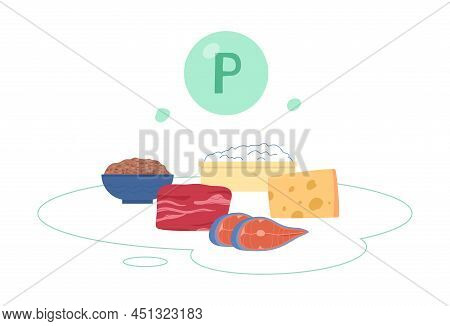 Vitamin P In Natural Food Products Infographic Flat Vector Illustration Isolated.