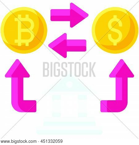 Centralized Exchange Icon, Blockchain Technology Related Vector Illustration