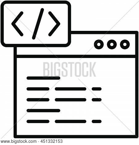 Encoding Icon, Blockchain Technology Related Vector Illustration