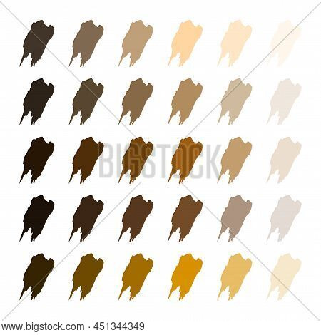 Golden Strokes. Foil Effect. Golden Paint Brush Stroke. Vector Illustration. Stock Image.
