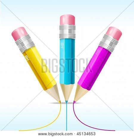 Vector Pencil CMYK