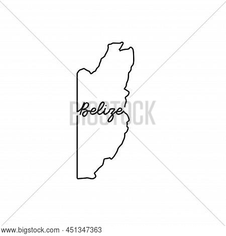 Belize Outline Map Vector & Photo (Free Trial) | Bigstock