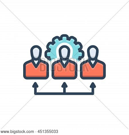 Color Illustration Icon For Relate Connect Associate Link Correlate Disclose