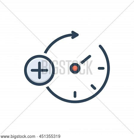 Color Illustration Icon For Extras Additional Surplus Moreover Time More Additional