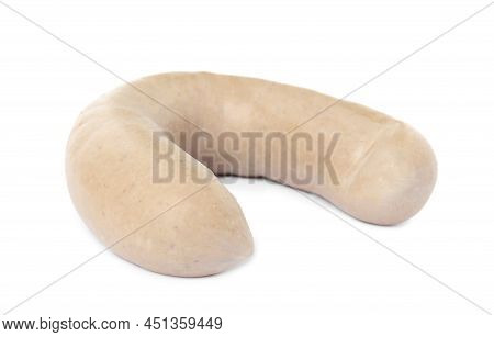One Whole Delicious Liverwurst Isolated On White