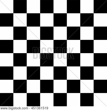 Chessboard Pattern For Chess With Black And White Checks. Checkerboard Background For Checkers. Squa