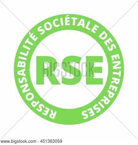 Corporate Social Responsibility Symbol Icon Called Rse Responsabilite Societale Entreprise In French