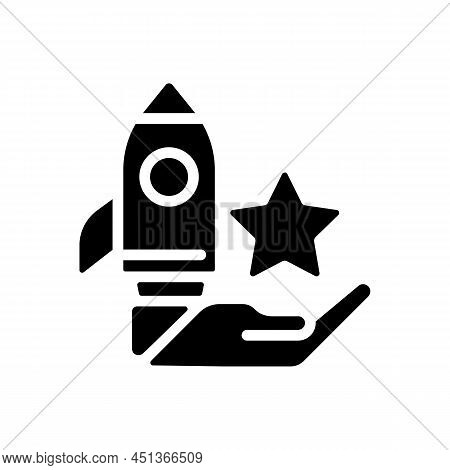 Launch Bonus Black Glyph Icon. Pay-for-performance Program. Recognizing Employee Achievements. Team 