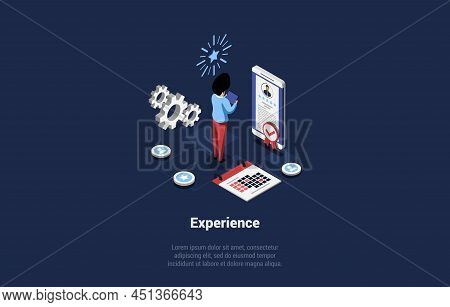 Job Experience Concept, Recruitment, Human Resources. Hr Manager Searcing Candidates With Hi Skills 