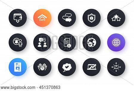 Minimal Set Of Coffee Vending, User Notification And Manual Flat Icons For Web Development. Approved