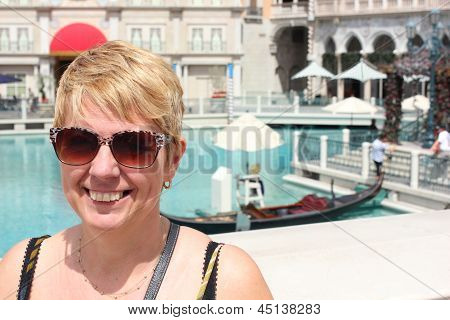 The Venetian hotel along the Las Vegas strip