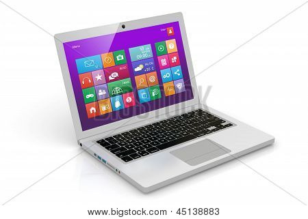 Ordinateur portable blanc