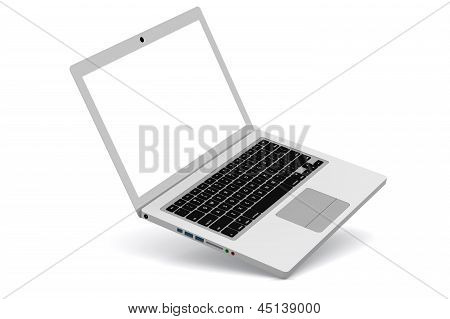 Ordinateur portable blanc