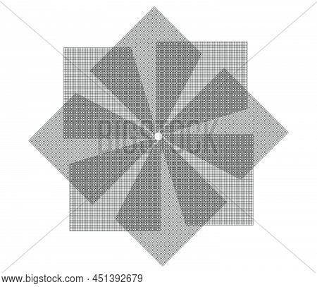Mirrored, Tweaked Irregular Grid, Mesh, Grating And Lattice Geometric Vector Element, Pattern, Textu