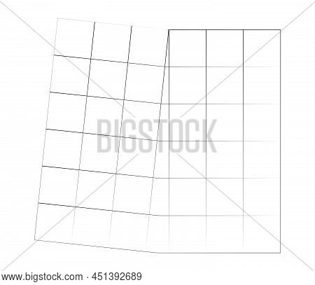 Mirrored, Tweaked Irregular Grid, Mesh, Grating And Lattice Geometric Vector Element, Pattern, Textu
