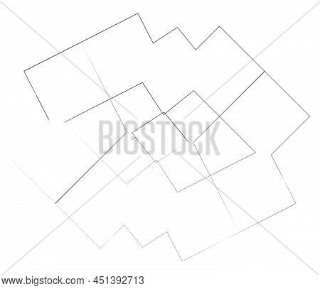 Mirrored, Tweaked Irregular Grid, Mesh, Grating And Lattice Geometric Vector Element, Pattern, Textu