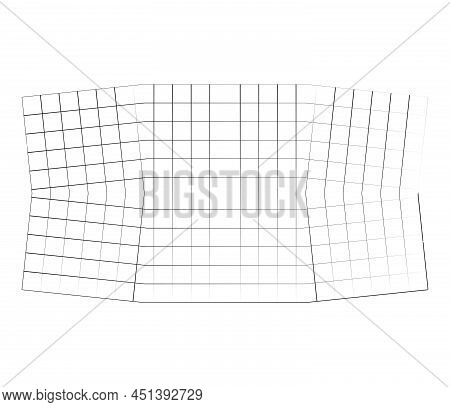Mirrored, Tweaked Irregular Grid, Mesh, Grating And Lattice Geometric Vector Element, Pattern, Textu