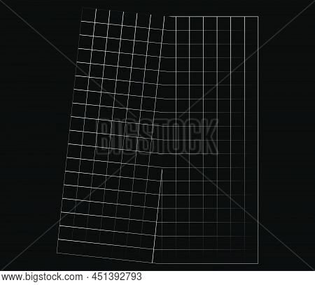 Mirrored, Tweaked Irregular Grid, Mesh, Grating And Lattice Geometric Vector Element, Pattern, Textu