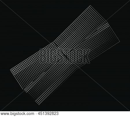 Mirrored, Tweaked Irregular Grid, Mesh, Grating And Lattice Geometric Vector Element, Pattern, Textu