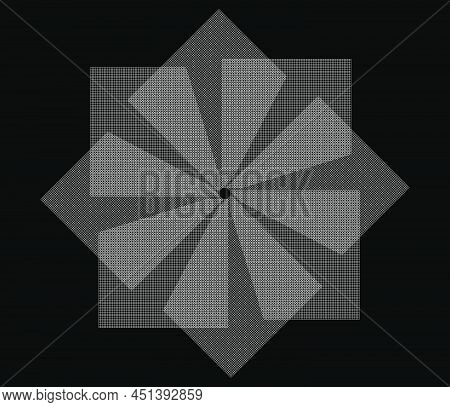 Mirrored, Tweaked Irregular Grid, Mesh, Grating And Lattice Geometric Vector Element, Pattern, Textu