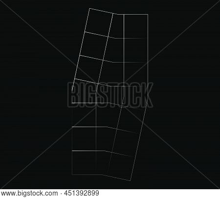 Mirrored, Tweaked Irregular Grid, Mesh, Grating And Lattice Geometric Vector Element, Pattern, Textu