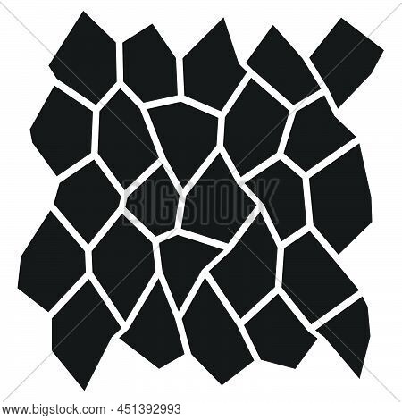 Stone, Rock, Pebble Wall Pattern, Texture. Construction, Building, Revetment Concept Illustration