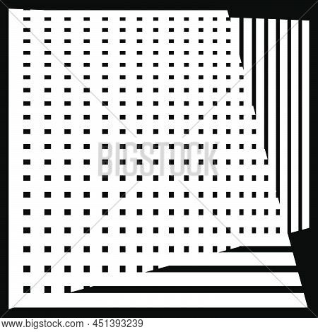Abstract Random Grid, Mesh. Lattice, Grating And Grille Pattern With Oblique, Diagonal, Slanting Lin