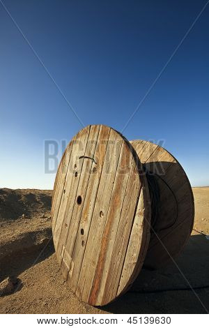 kabel hjulet på ørkenen