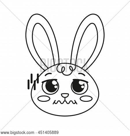 Isolated Sic Rabbit Cartoon Avatar Vector Illustration