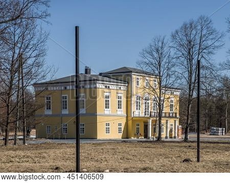 Former Hunting Palace Of The Donnersmarck Family In Kalety Zielona In Poland, Currently Being Renova