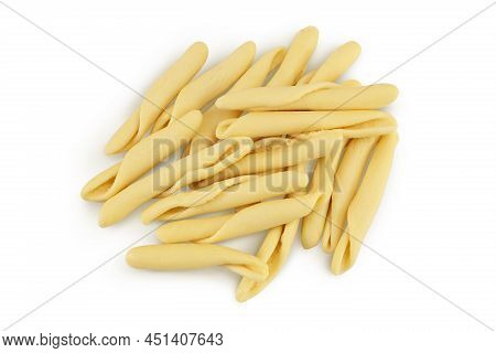 Typical Calabrian Pasta Called Maccheroncini Also Known As Maccheroni Isolated On White Background W