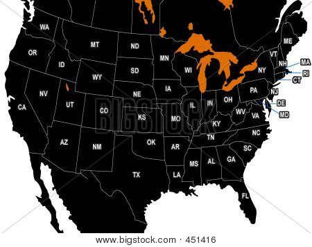 Mappa America Stati