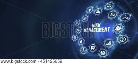 Internet, Business, Technology And Network Concept. Risk Management And Assessment For Business Inve