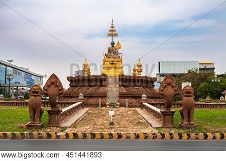 Phnom Penh, Cambodia - February, 2013: Statue Of Samdech Chuon Nath, Founder Of The Khmer Dictionary