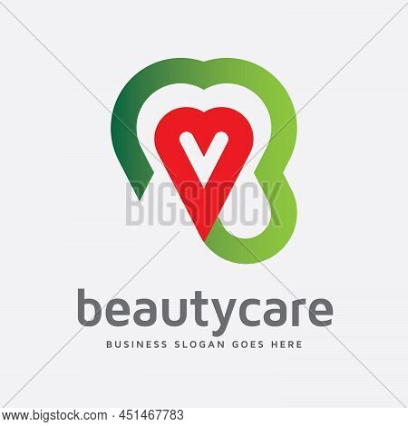 Logo Is Ideal For Love Heart Shape. Startup Branding With Interior, Events, Wedding, Overall Beautif