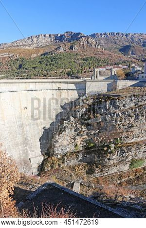 Castillon Dam And Hydroelectric Plant In France