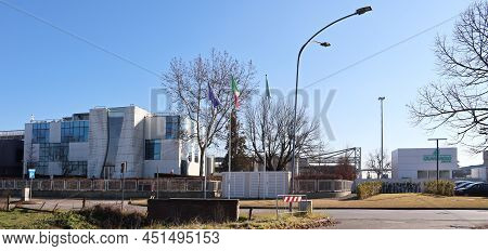 Bologna - Italy - January 29, 2022: Industrial Installation Of Granarolo Group, Famous Italian Dairy