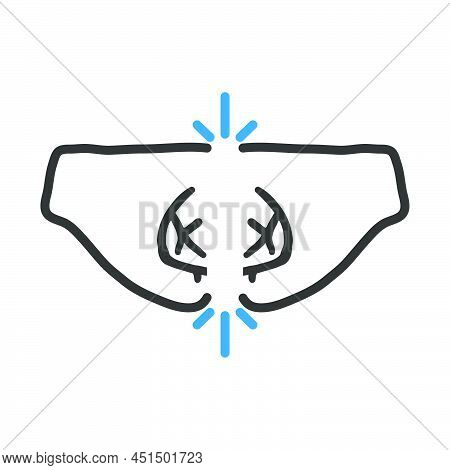 Fist Bump Icon. Editable Bold Outline With Color Fill Design. Vector Illustration.