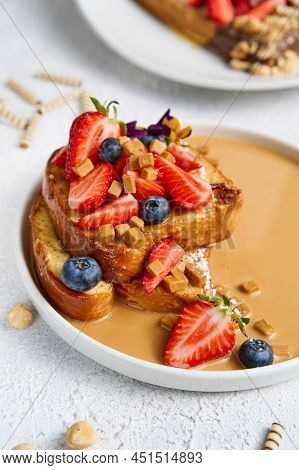 Raspberry Cake For Holidays On Light Background