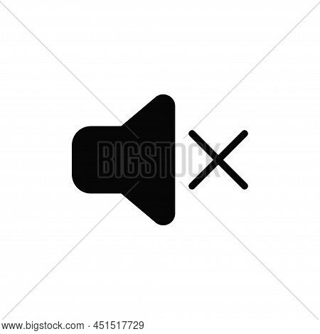 Mute Icon Isolated On White Background. Mute Icon In Trendy Design Style For Web Site And Mobile App